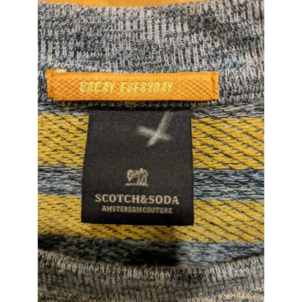 Scotch and Soda AMS Vacay Everyday Blue Pullover Sweater Size Large